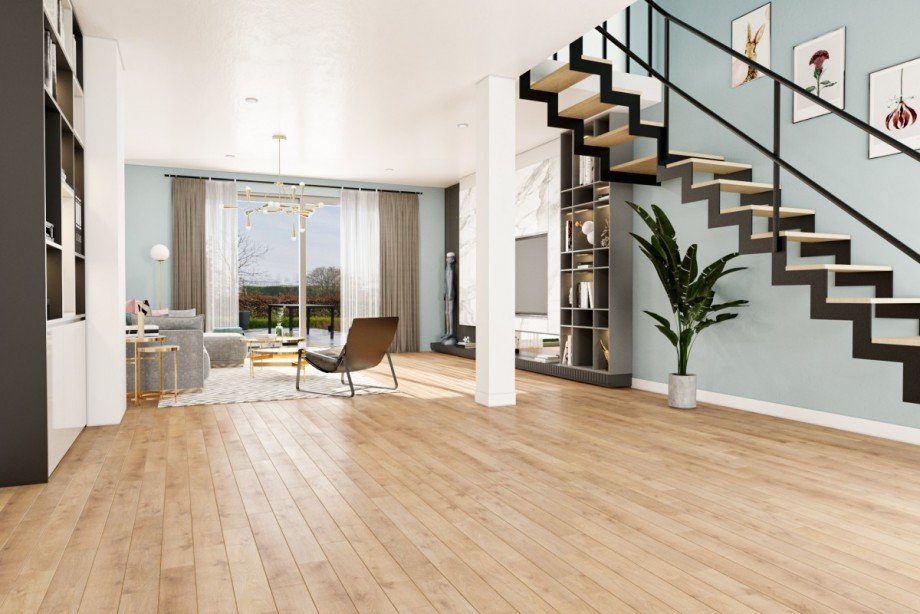 Visualisierung Wohnzimmer Reihenmittelhaus Langenfeld (Rheinland)