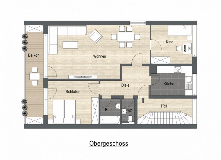 Grundriss Wohnung Etagenwohnung Monheim am Rhein