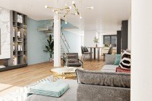 Visualisierung Wohnzimmer KfW-40 Effizienzhaus - Der erste Eindruck z�hlt.