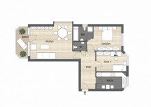 Grundriss Charmant & perfekt aufgeteilt - 3-Zimmer Wohnung in Langenfeld