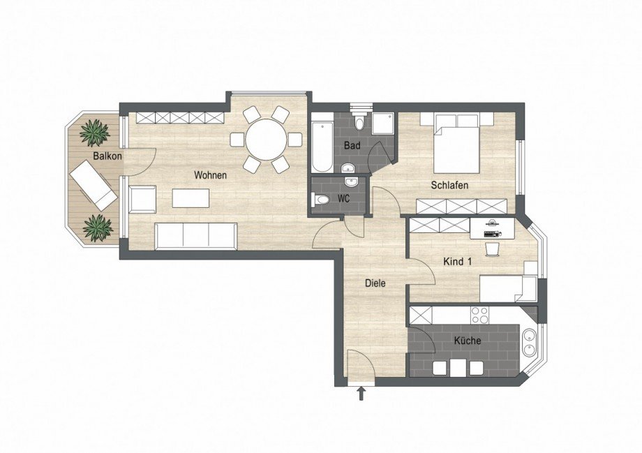Grundriss Etagenwohnung Langenfeld