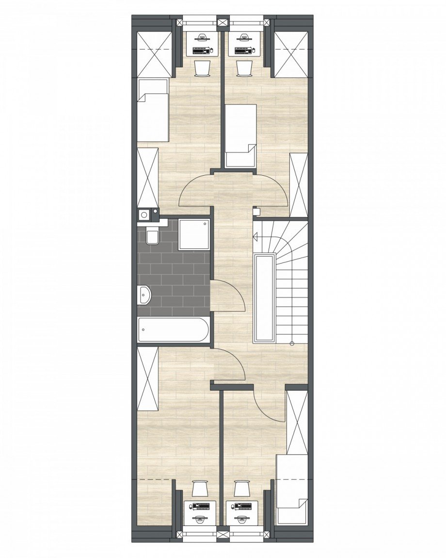 1. OG Variante 1 Reihenmittelhaus Langenfeld (Rheinland)