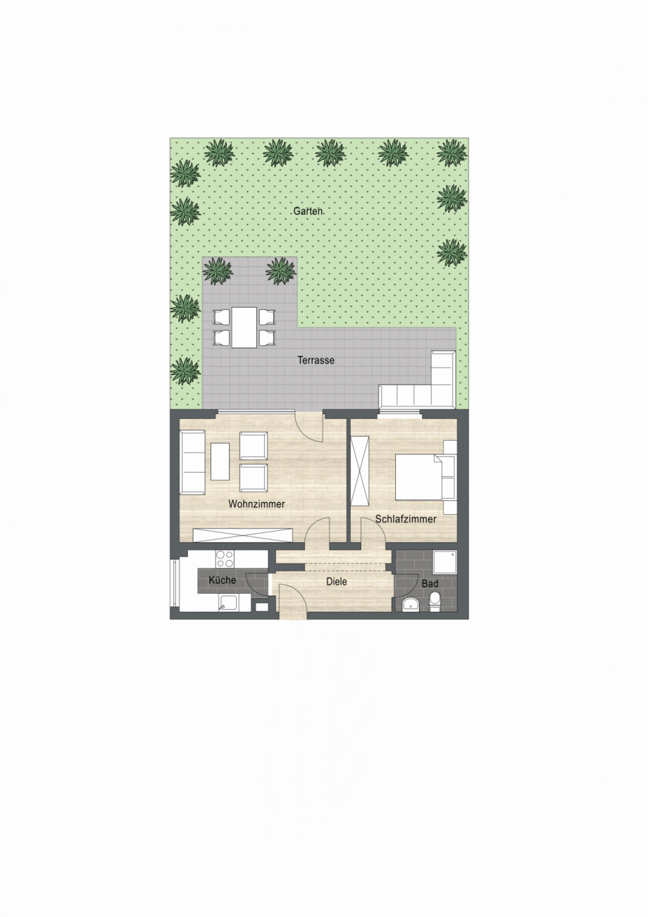 Grundriss Souterrainwohnung D�sseldorf