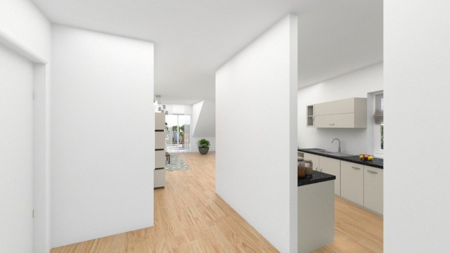 Visualisierung Eingangsbereich Dachgeschosswohnung Langenfeld (Rheinland)