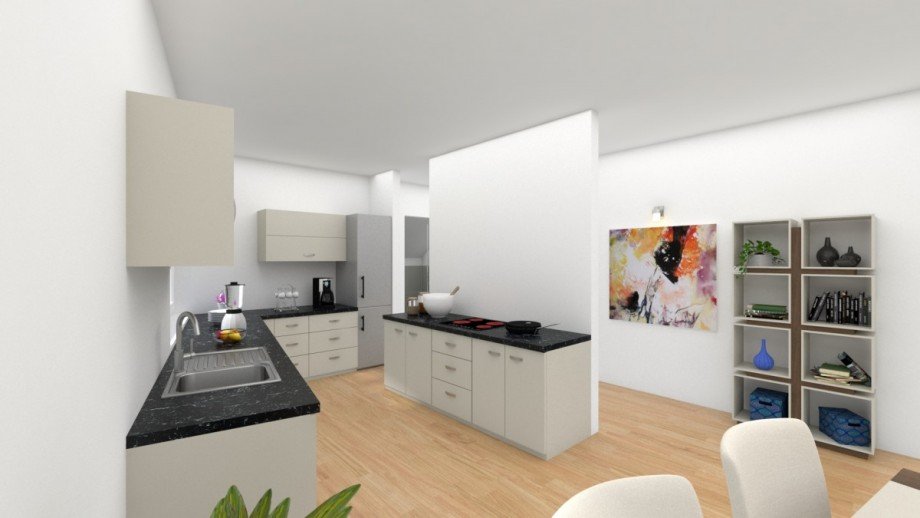 Visualisierung K�che Dachgeschosswohnung Langenfeld (Rheinland)