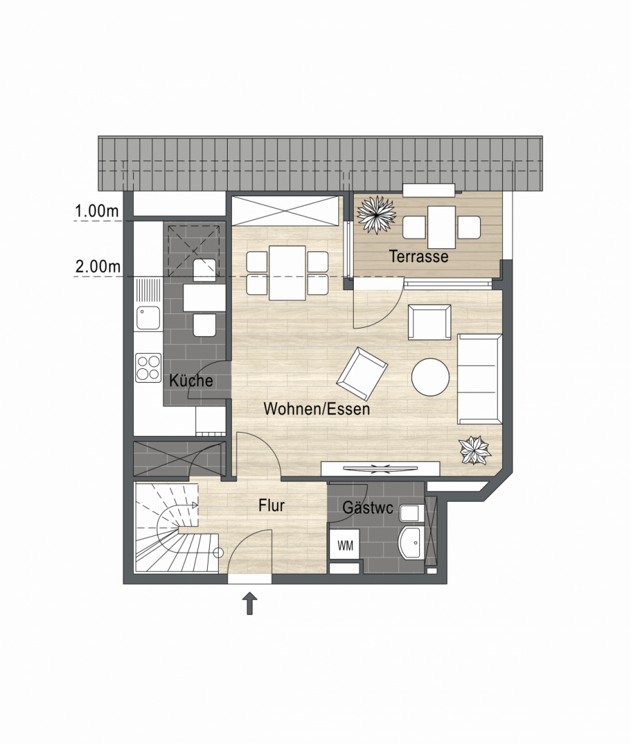 Grundriss Maisonettewohnung Monheim am Rhein