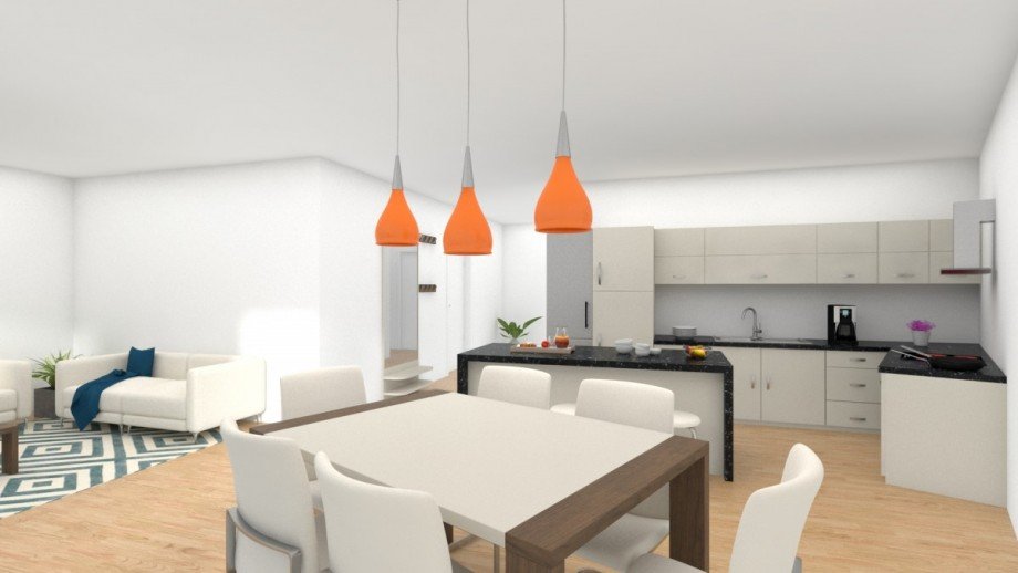 Visualisierung Essbereich Etagenwohnung Langenfeld (Rheinland)