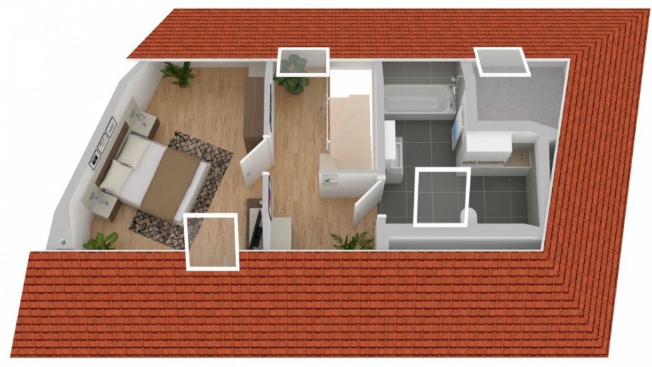 Grundriss Speicher Dachgeschosswohnung Langenfeld (Rheinland)