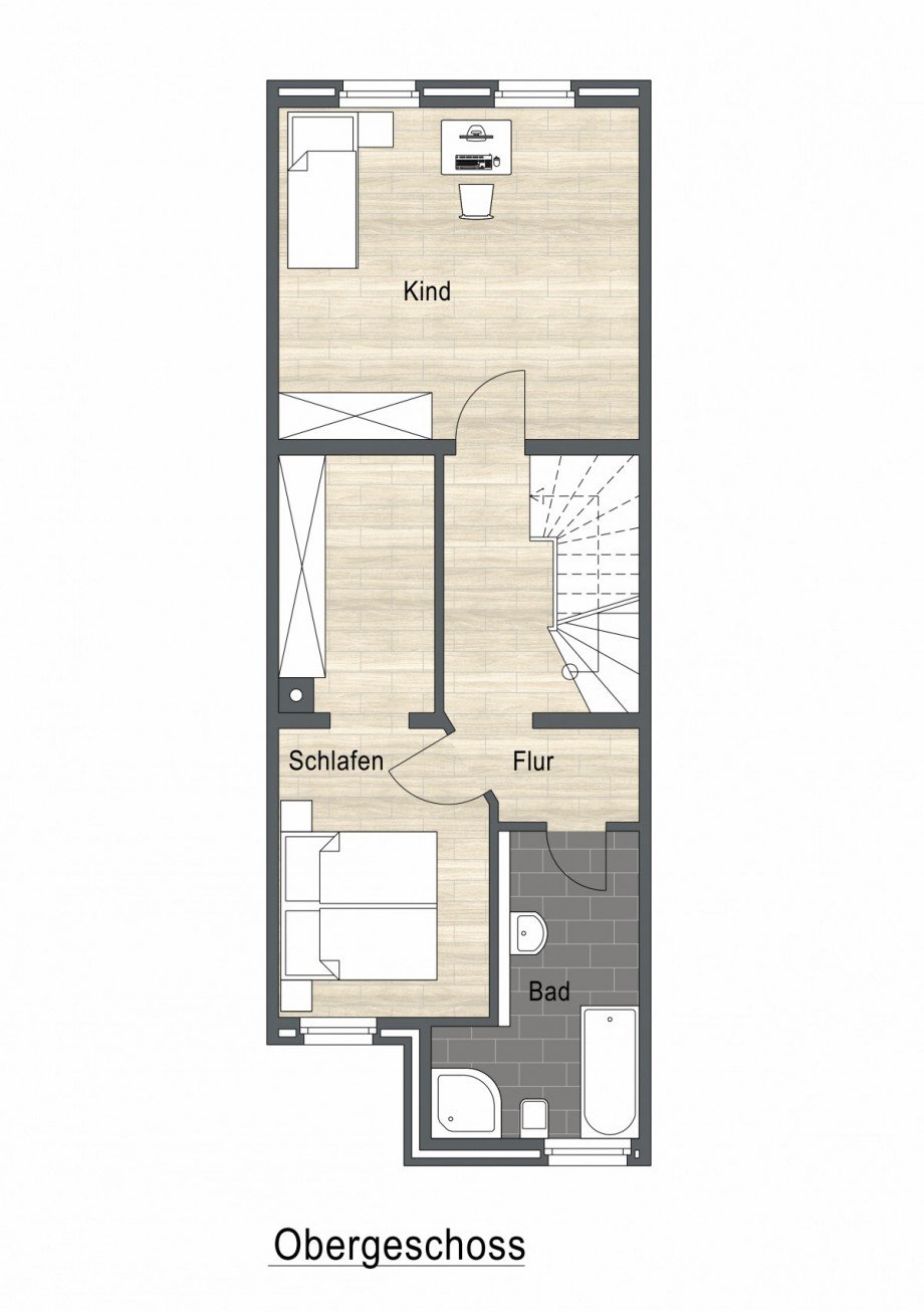1. OG Reihenmittelhaus Monheim am Rhein