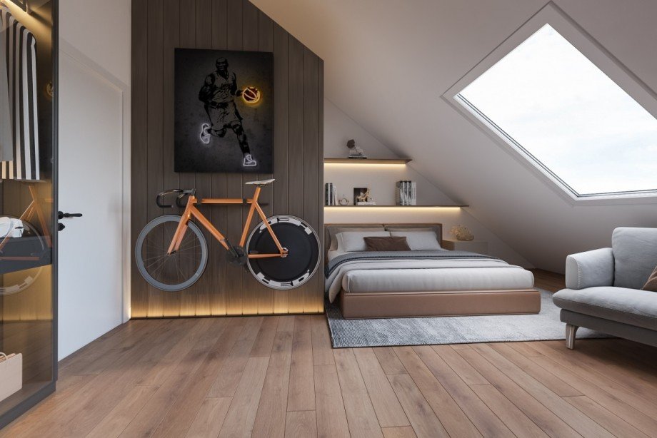 Visualisierung Kinderzimmer DG Reihenmittelhaus Langenfeld (Rheinland)