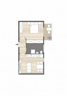 Grundriss Vermietete 1-Zimmerwohnung in zentraler Lage